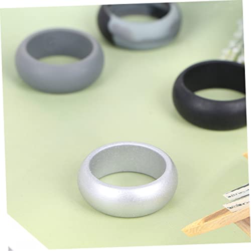 Set de 4 anillas deportivas unisex de silicona miniatura 2