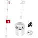Linjinx 4 Inch Golf Flagstick Cup Holder White Flag 87cm Putting Green Practice Accessory White Red One Size