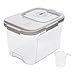 WDZCZDoo Pet Dog-Cat Food-Airtight Storage-Container - Food Storage Bins, Large Cereal Dispenser with Lid&Time Scale (White)