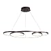 Produktbild Design LED Pendelleuchte Esszimmer Hängeleuchte Weißes Licht 6000K 72W Modern Runde 3 Ringe Braun Aluminium Silicagel Kronleuchter Hängelampe Wohnzimmer Esstisch Beleuchtung, Ø97CM