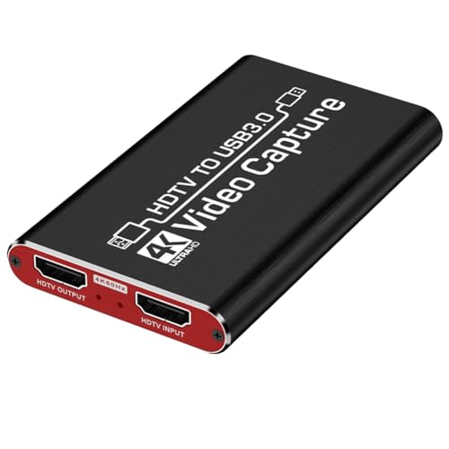 Fangxuee Tarjeta de Captura de Video HD 4k 1080p Caja de Grabación de Cámara HDTV Compatible con Grabadora de Transmisión en de PC USB 3.0