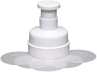 KitchenCraft KCBPRESS Beef Burger Press with 100 Wax Discs in Gift Box, Plastic, White