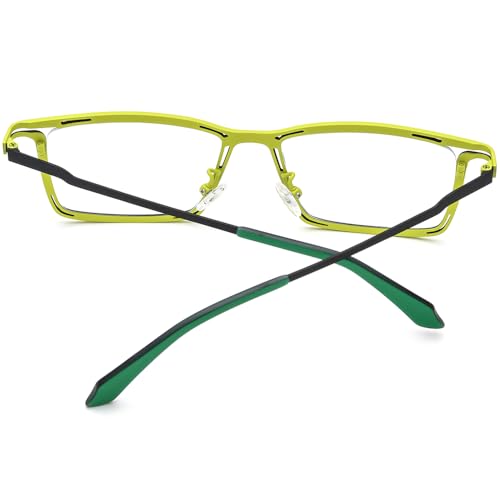 Image of FONEX Pure Titanium Glasses Frame Men Square Magnet Clip On Eyeglasses with Polarized Lens