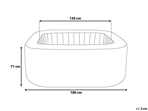 Bestway WhirlPool „Lay Z- Spa Hawaii“, viereckig, 54154, blau, 180 x 180 x 71 cm, 840 L, 54154- 05-3