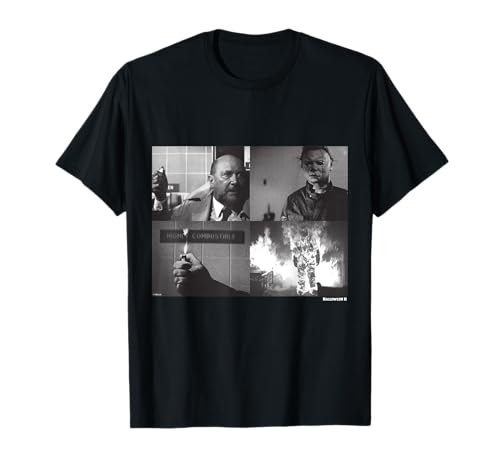 Halloween II Michael Myers and Dr Loomis Fire T-Shirt