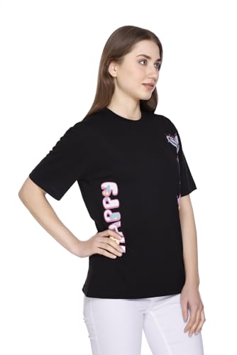 Image of Women Printed Drop-Shoulder Sleeves Oversized Pure Cotton T-Shirt (Combo of 2) |XS-XL Size