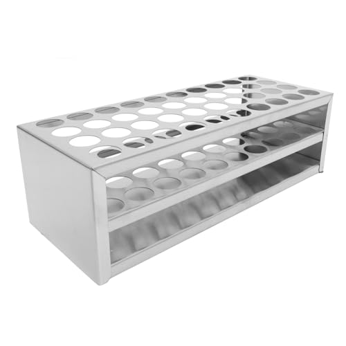 KICHOUSE 40-Well Test Tube Rack Lab Tube Stand Holder Easy Assemble Sturdy Scratch-