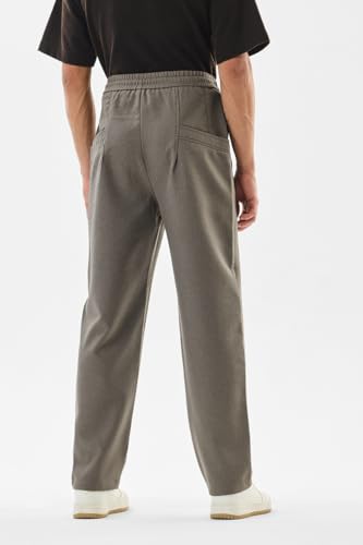 Image of SNITCH Men Chinos | Slim Fit Mid Rise Solid Pattern | Cotton Blend with Medium Stretch & Smooth Texture | Button & Zip Closure for Casual & Street Wear