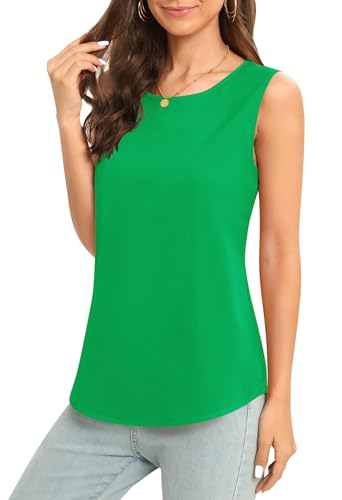 Image of Women's Sleeveless Chiffon Tank Top Business Casual Blouse Tunic Top