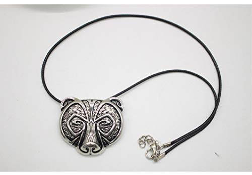 PikaLF Collana con orso per uomo, collana con