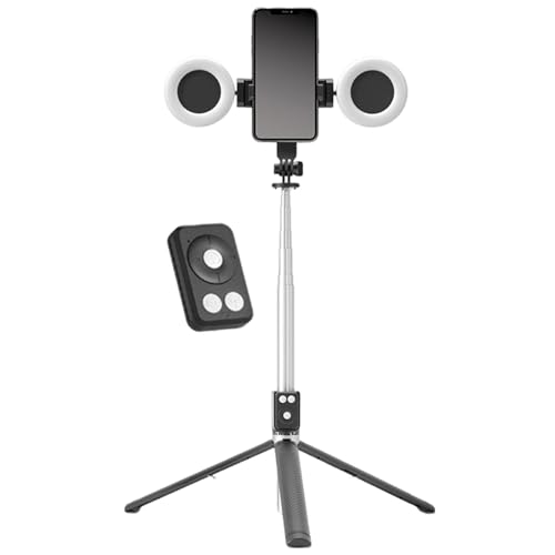 Trépied pour téléphone avec lumière 67 pouces pour selfie et vidéo