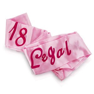 Flashing 18 and Legal Birthday Sash by A1Gifts