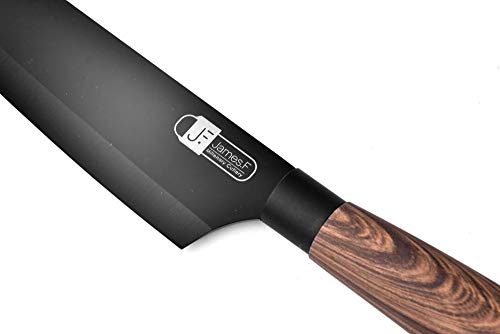 Faca do Chef com Lâmina de Aço Inox James.F Black Wood 32CM