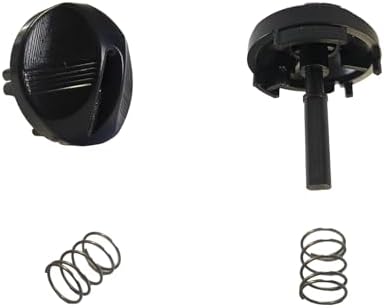 2-Pack Black Control Dial Knob Compatible with Honeywell Water Heater Gas Valve,w/Spring. Plastic Control Dial Knob Replacement parts for Water heater,Fit for WV8840B,WV8840A, WV8840B1042 And More