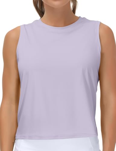 Image of THE GYM PEOPLE Women's Workout Tops in Ice Silk Quick Dry Sleeveless