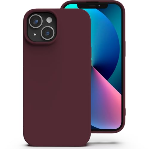 Zuvirelx Silikon Handyhülle für iPhone 13 Hülle, Weiches Griff, Dünne, Minimalistisch, Stoßfest, rutschfest, Taschenpass...