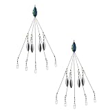 2Pcs Umbrella Rigs for Bass Stripers Fishing, Blue Freshwater Fishing Swimbait Lures Rig Kit, Lures, Baits and Attractants，Bait Rigs
