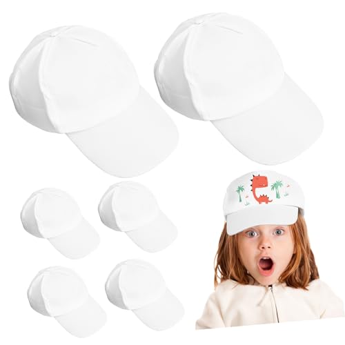 Casquettes de baseball non peintes enfants lot de chapeaux en coton loisirs créatifs