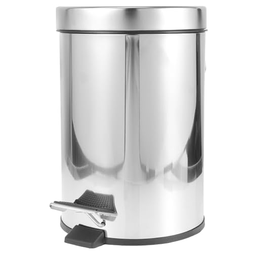 Poubelle à pédale inox compacte bureau salle de bain anti-odeur
