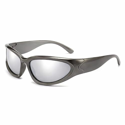 Image of Dervin UV Protected Wraparound Y2K Sunglasses for Men & Women, Full Rim Trending & Stylish Sports Shades