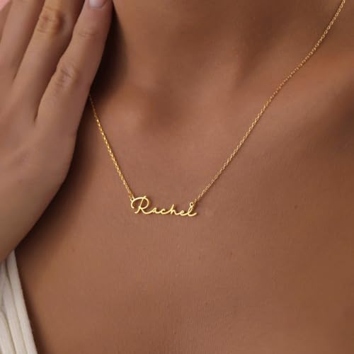 Yopicks Custom Name Necklace for Women, Personalized 18K Gold Plated Sterling Silver Name Necklace Customized Jewelry Gifts for Women2