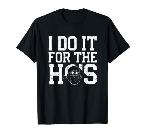 I Do It For The Hos Funny Christmas Santa Cool Gafas de sol Camiseta