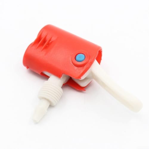 Posheliox Adaptador de boquilla de inflado para válvulas Presta y Dunlop diseñado para un flujo de aire eficiente y un ajuste seguro (rojo)