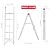 Aluminum 5 Step Folding Ladder with Anti-Slip Pedal, 14.1 LBS, Compact & Lightweight, 330 LBS Capacity, Collapsible Ladder with A Frame Design for Indoor & Outdoor Work