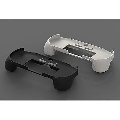 New Matte Non-Slip Hand Grip Handle Joypad Stand Case Holder with L2 R2 Trigger Button for PSV 2000 PS VITA 2000 Game Console-Black.