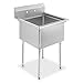 GRIDMANN 1 Compartment NSF Stainless Steel Commercial kitchen Prep & Utility Sink - 30 in. Wide
