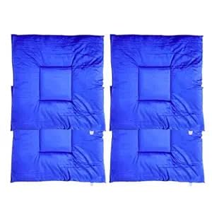 Washable Pooja Aasan Perfect for Floor Sitting Rug for Katha, Hawan, Prayer | Super Soft with Microfiber Filling | Comfortable & Durable Worship Mat | 29"x29" (Blue, Pack of 4)-image-29
