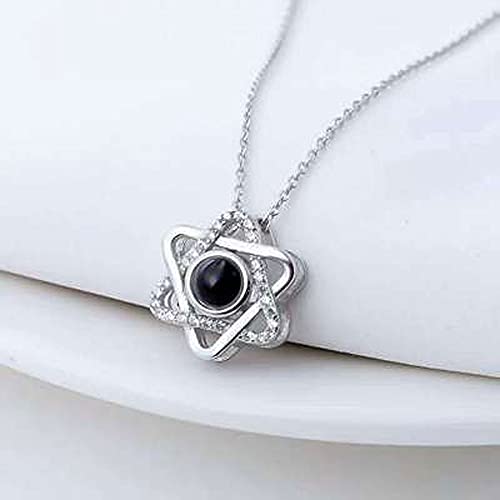 Preisvergleich Produktbild Personalisierte Projektionskette - Liebe Herz AnhäNger Geburtsstein Rose FüR Frauen Schmuck Geschenke AnhäNger Liebevolle Erinnerung Weihnachten Geburtstag Hochzeit Schmuck Ideen