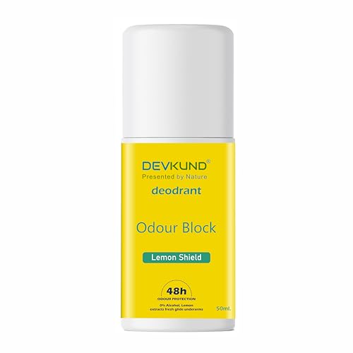 Image of Odour Block with Lemon Shield I Anti-Perspirant Deodorant Roll-On| Body Deodorant Roll-On For Men & Women| 48-Hour Active Sweat Protection| Alcohol-Free | 50ml
