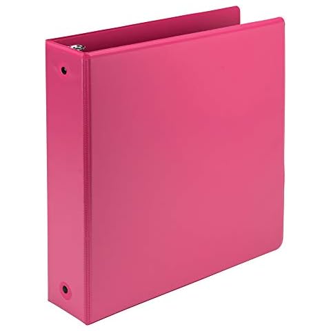 Samsill Earth’s Choice Biobased 3 Ring View Binders, 2 Inch Round Ring, Up to 25% Plant Based Plastic, USDA Certified Biobased, Eco-Friendly, Pink Cover