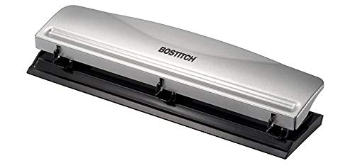 Bostitch Office HP12 3 Hole Punch, 12 Sheet Capacity, Metal (New Version)