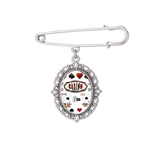 Broche de jeu de cartes taille M avec attache sécurisée robe