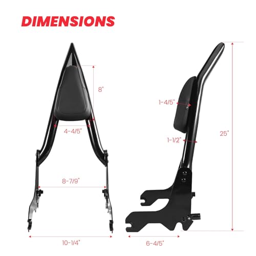 kekykm Backrest Sissy Bar for Harley Softail
