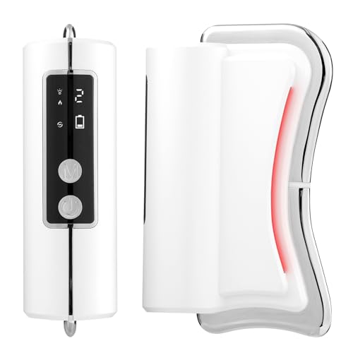 CONFUTURY Muscle Scraper Tool Fit Face and Neck Electric Guasha Tool for Face Relaxation & Skincare with Light-Care Suitable Gifts for Woman Girlfriend and Wife