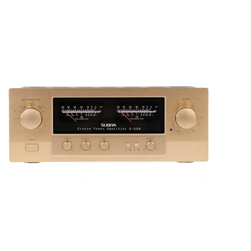 FLYINSKY Audiophile Integrated Amplifier - Class A/AB Hybrid Stereo Amp 200W x 2, 8X ON Semi MJ15024G Gold-Sealed Tubes, Dual Toroidal Transformers & 125dB SNR, High-End Power Amplifier (Gold)