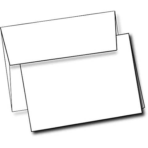 Heavyweight White Blank Cards With White Envelopes 5"x 7" Greeting Cards Blank Cards And Envelopes Printable Note Cards With Corresponding Envelopes (40 Pack) Cover