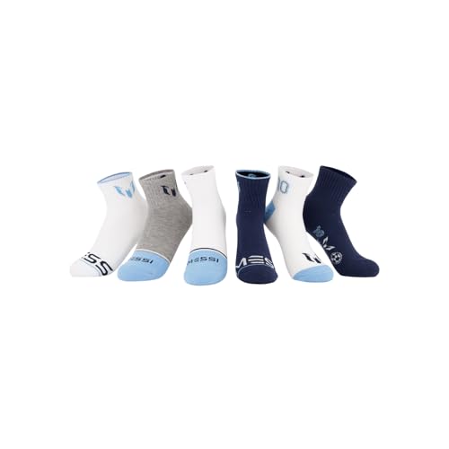 Image of Messi Boys' Lifestyle Ankle Socks, 6-pack, Soft & Stretchy, Comfortable