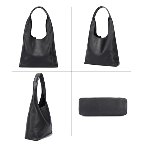 Image of Genuine Leather Hobo Tote Bag for Women