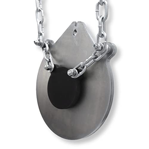 Ar500 Steel Targets For Shooting - Bullseye Gong Target - 10 X 3/16 Ar400 - Reactive Target For 22Lr 22 Caliber Rimfire Airgun Pellet 9Mm 380 - Includes Mounting Chains - Shootingtargets7 #TOP1
