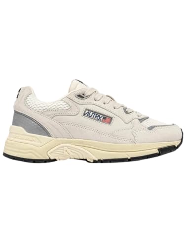 AUTRY Sneakers Hyperway in Mesh e Suede Bianco Argento Bianco, 40