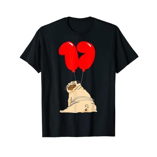 Pug Gordo - 17 Cumpleaños - Fiesta De Globos Camiseta