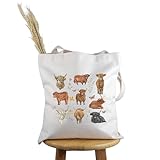 Photo Gallery pyoul highland cow lover gift floral highland cow flowers tote bag borsetta scozzese mucca bestiame homestead fattoria regalo, borsa con fiori di mucca, medium Photo Gallery pyoul highland cow lover gift floral highland cow flowers tote bag borsetta scozzese mucca bestiame homestead fattoria regalo, borsa con fiori di mucca, medium