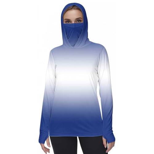 Mens UPF 50+ Ice Silk Sun Protection Shirt with Mask Gradient Color Long Sleeve Hoodie Rash Guard Fishing Shirt4