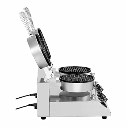 Royal Catering Doppel-Waffeleisen rund 50-300 °C Timer: 1-5 min 2600 W insgesamt separat steuerbar isolierte Handgriffe und rutschfeste Gummifüße belgische Waffeln – Bild 5