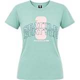 Women's 2026 FIFA World Cup Seattle City Turquoise T-Shirt (US, Alpha, Small, Regular, Regular, Turquoise)