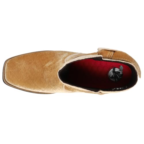 Justin Boots Womens Elana Velvet 6 Inch Square Toe Casual Boots Ankle Low Heel 1-2" - Brown - Size 8 B4